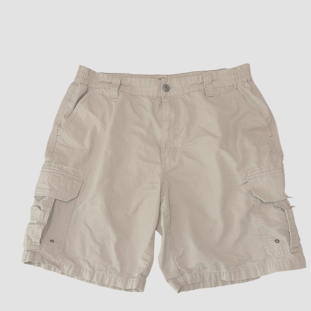 RedHead Mens Khaki Gorpcore Outdoor Cargo Shorts Cotton Ripstop Utility 38 Tan